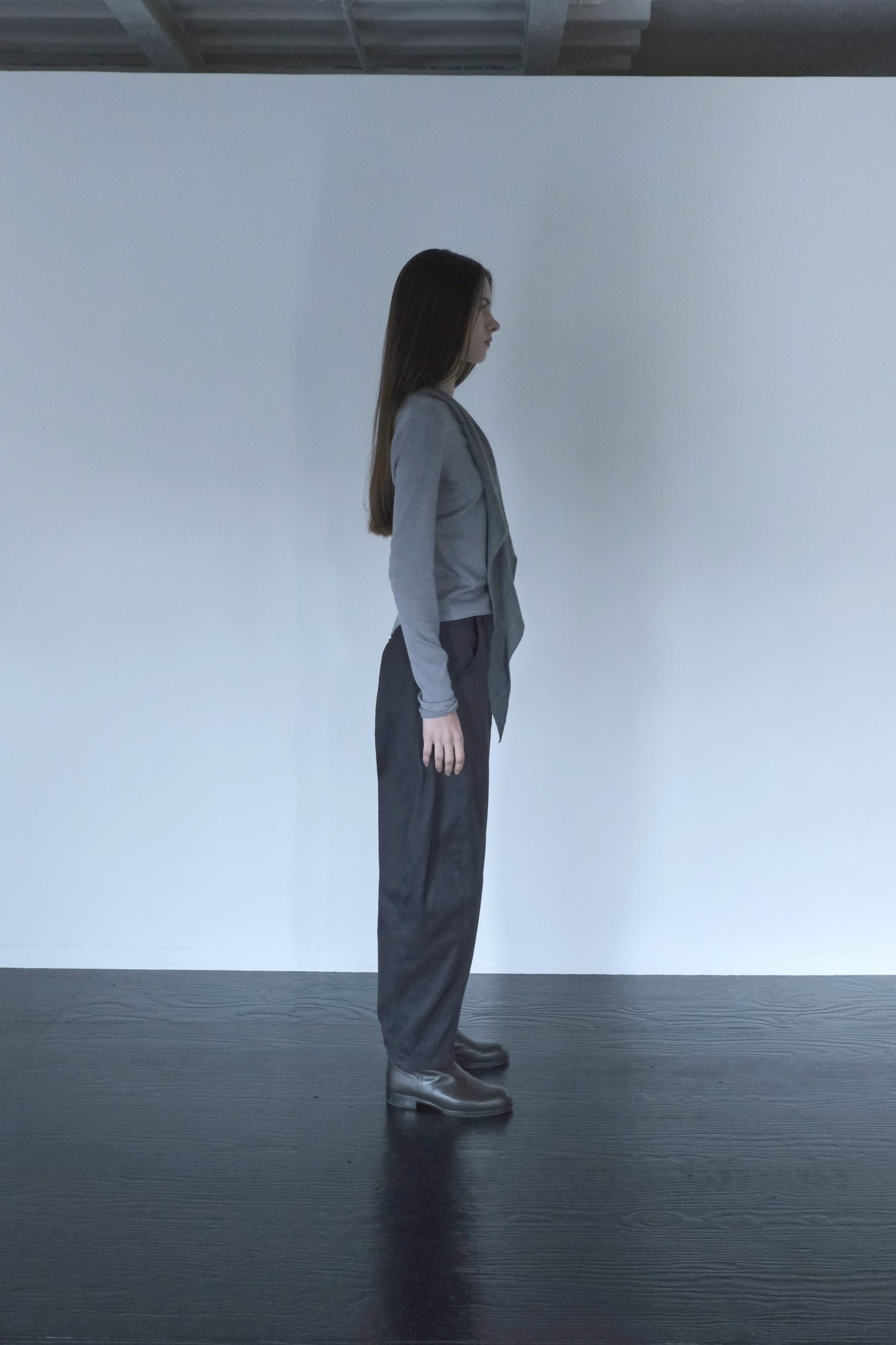 DRAPE 013 'Cascade Knit Collar Cardigan'