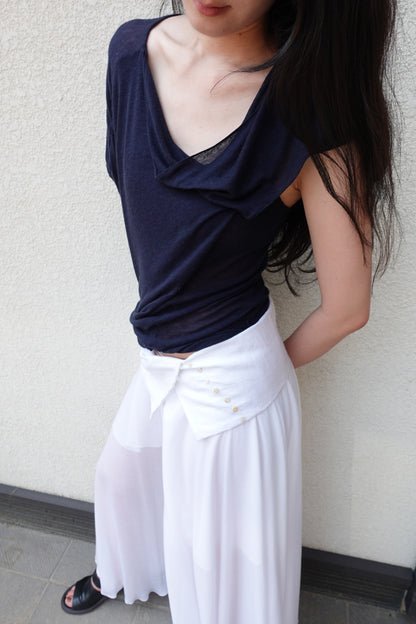 DRAPE 005 'Draped Dramatic Jersey Top'