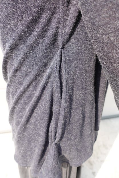DRAPE 011 'Disheveled Drape Sheer Wool Cardigan'