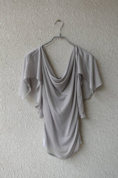 RIB 005 'Dancing Sleeves Back knit Jersey Top'