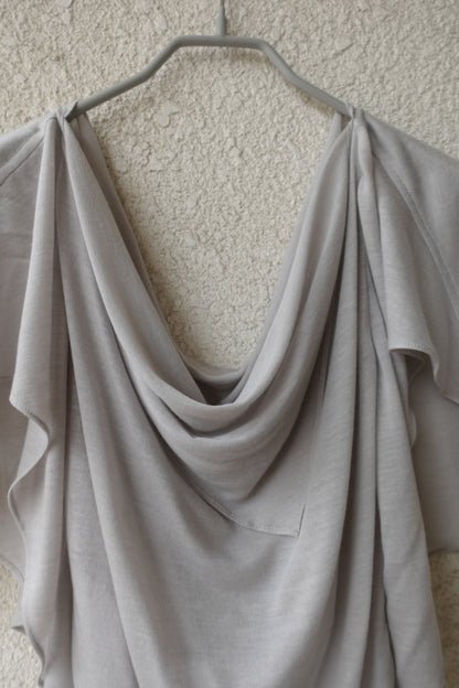 RIB 005 'Dancing Sleeves Back knit Jersey Top'