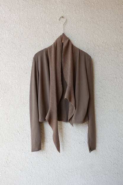 DRAPE 013 'Cascade Knit Collar Cardigan'