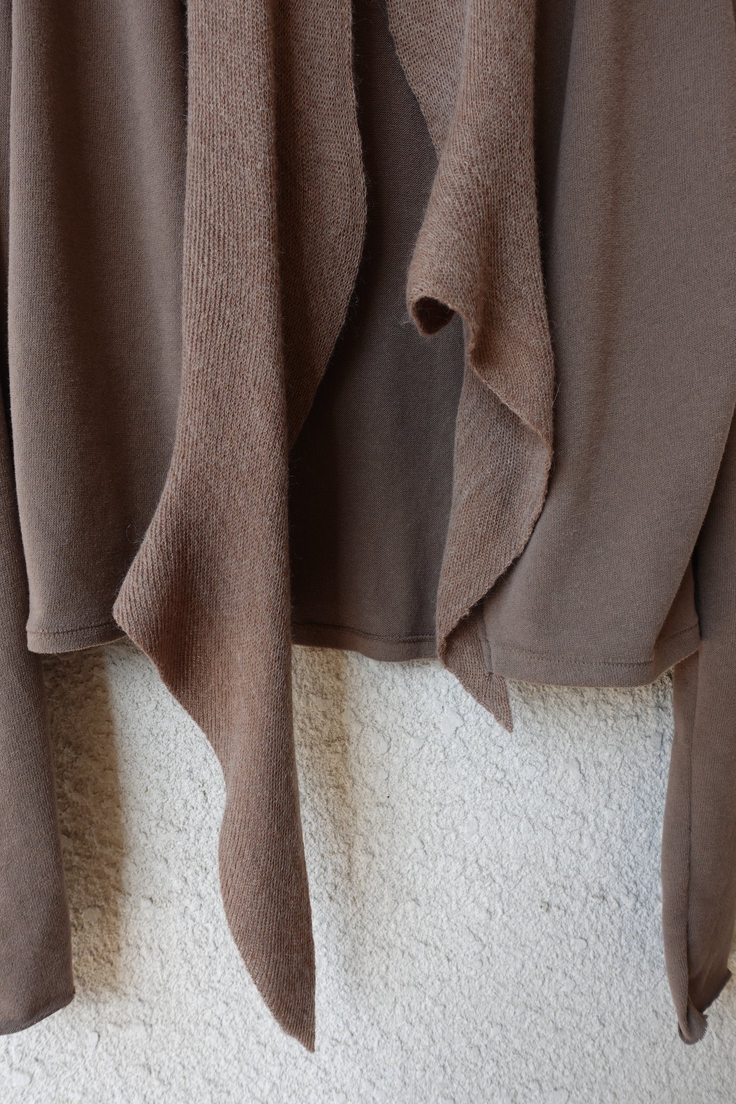 DRAPE 013 'Cascade Knit Collar Cardigan'